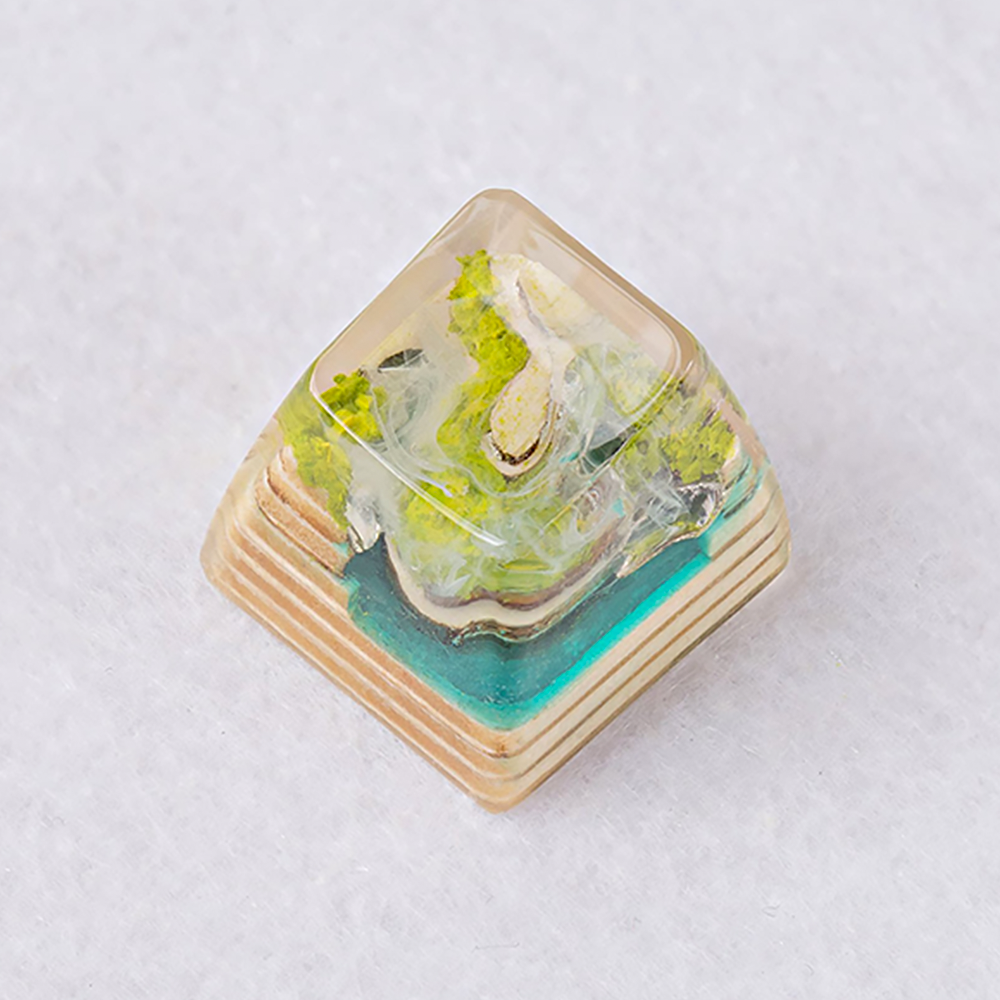 [한정수량 예약판매] Artifact series - Forbidden Realm artisan keycap Emerald Cliff SA row 1