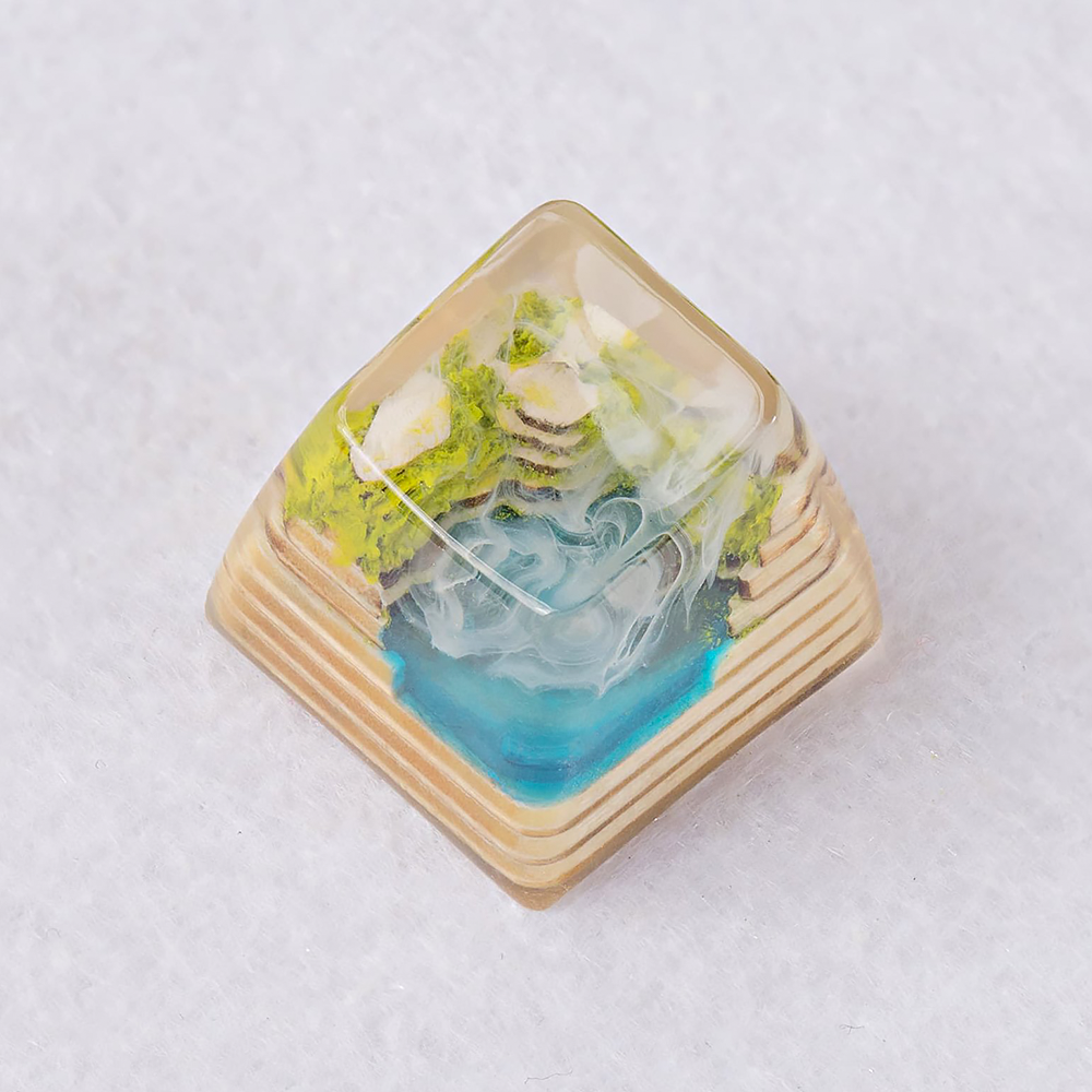 [한정수량 예약판매] Artifact series - Forbidden Realm artisan keycap Cyan Lake Cherry profile