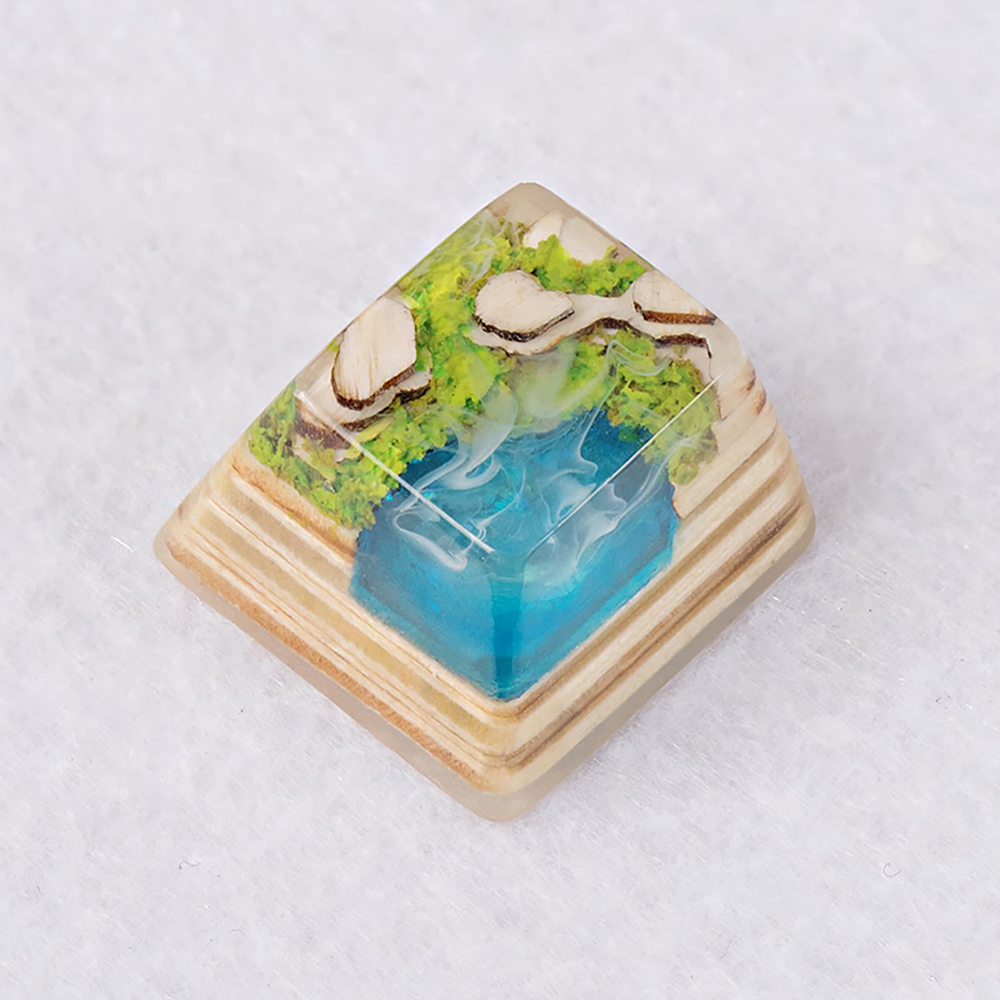 [한정수량 예약판매] Artifact series - Forbidden Realm artisan keycap Cyan Lake SA row 1