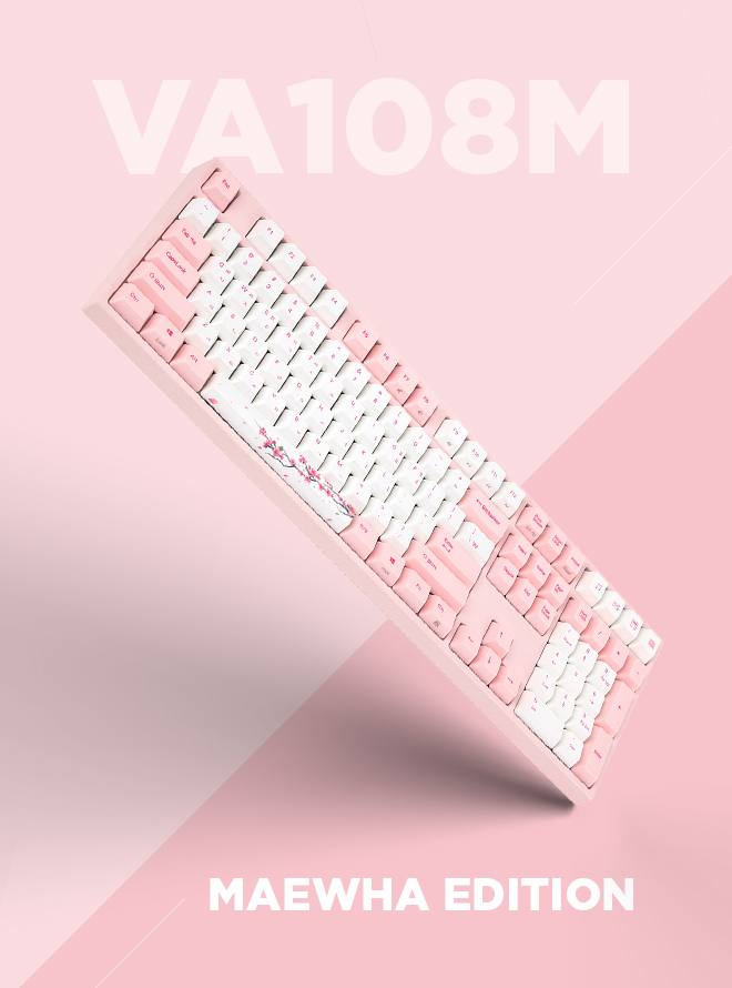 VARMILO VA108M 매화 컬렉션 PBT 염료승화 한글 저소음흑축