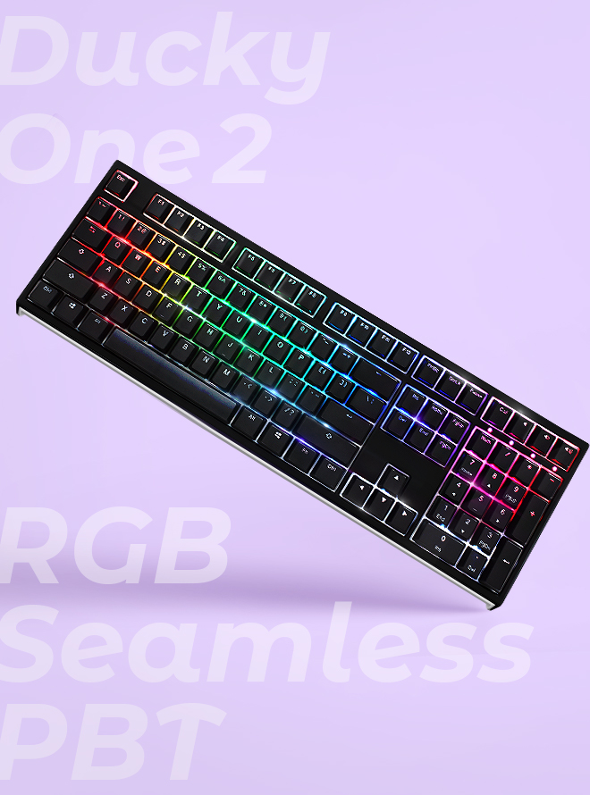 BLACK FRIDAY 특가 DUCKY ONE 2 RGB SEAMLESS PBT 이중사출 한글 스피드실버축