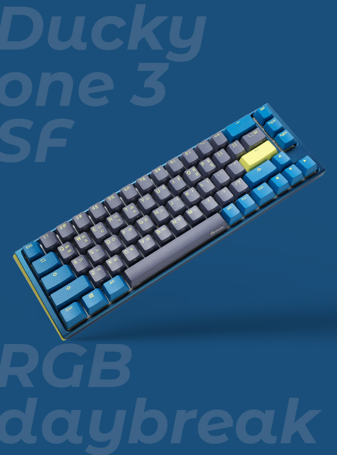 DUCKY ONE 3 SF RGB Daybreak PBT 이중사출 한글 저소음적축