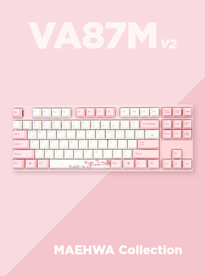 [리퍼S+등급]VARMILO VA87M V2 매화 컬렉션 PBT 염료승화 한글 저소음적축