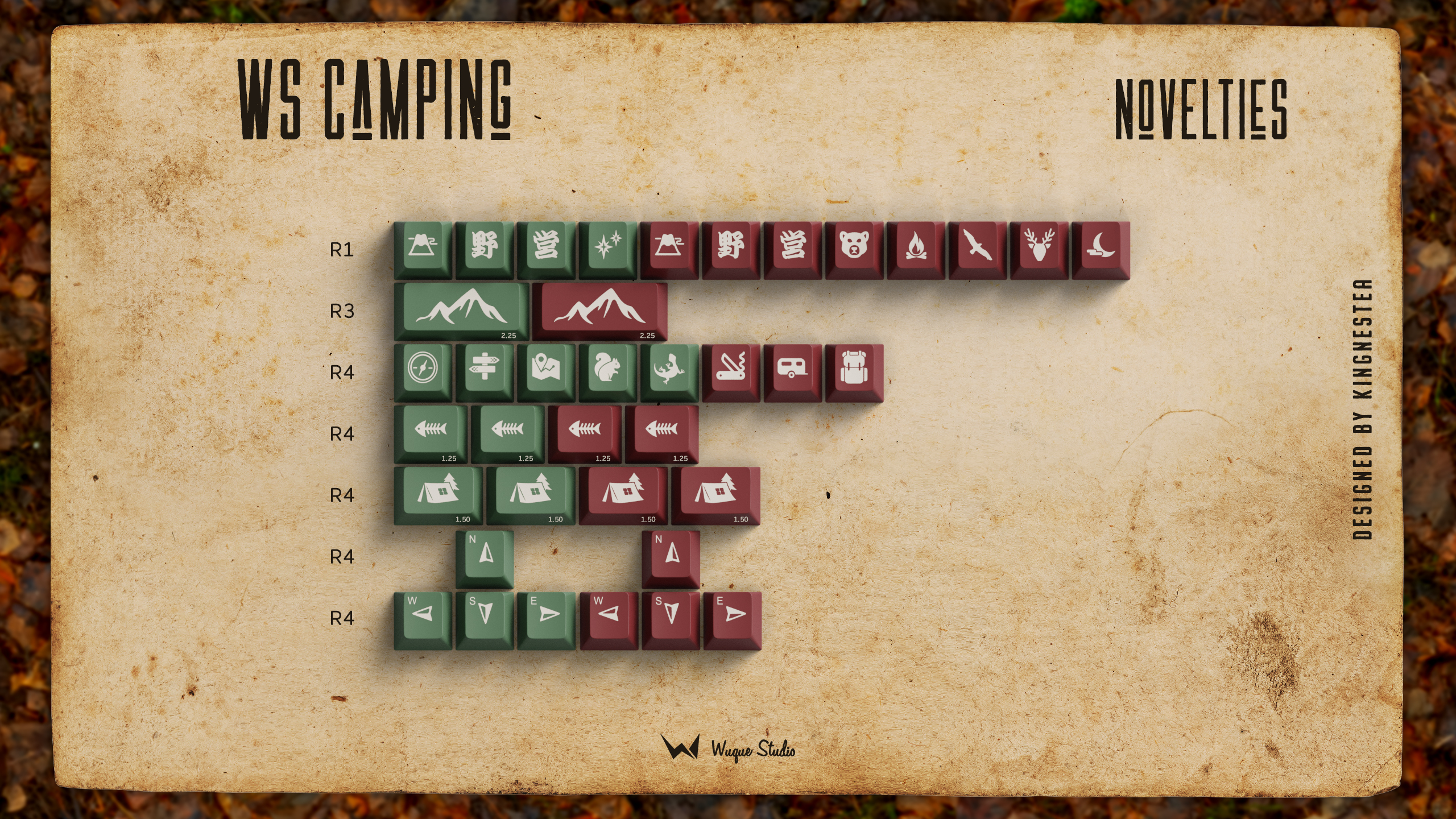 [GB] WS Camping 5면 염료승화 PBT 키캡