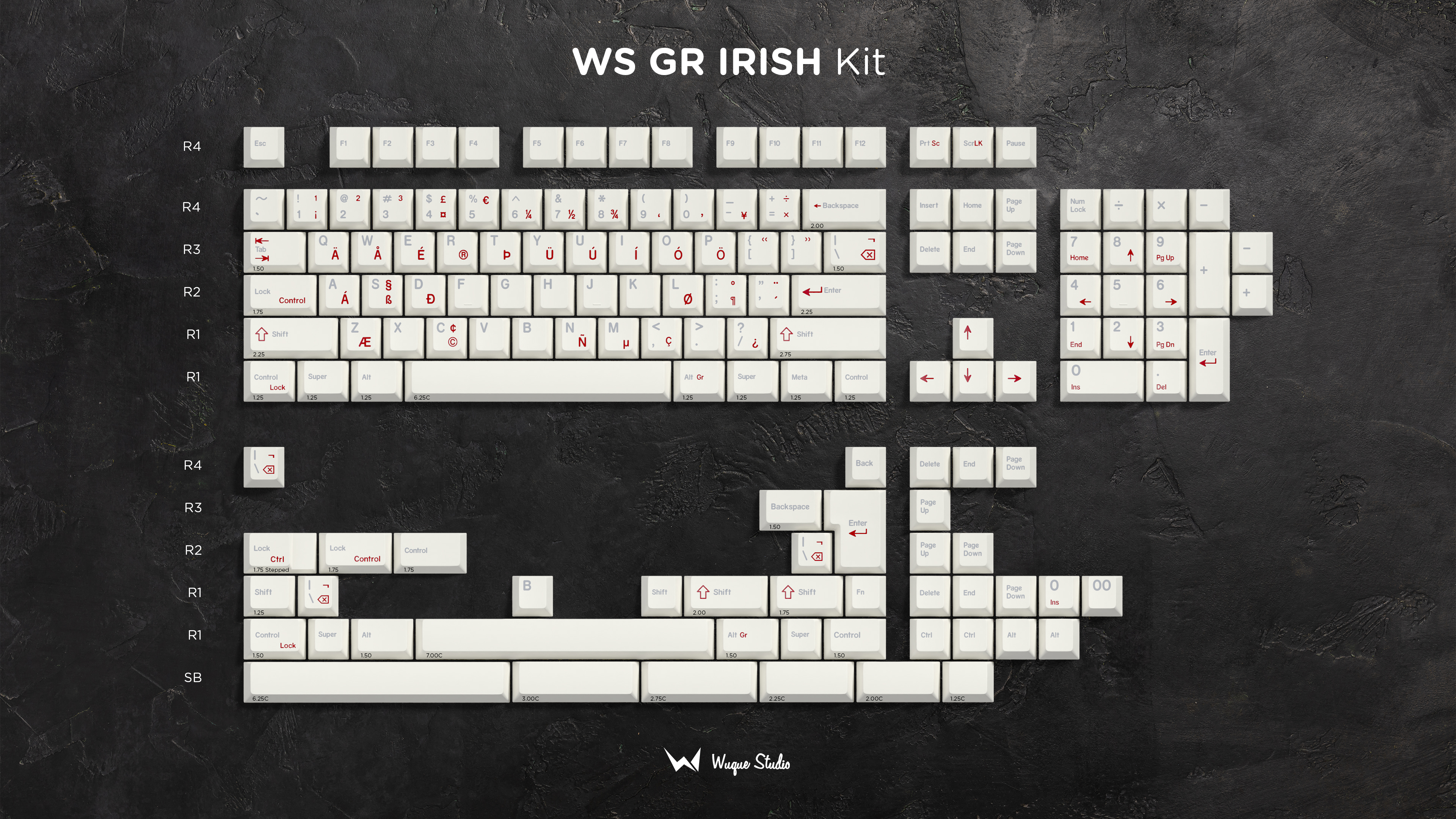 WS GR IRISH 염료승화 PBT 키캡