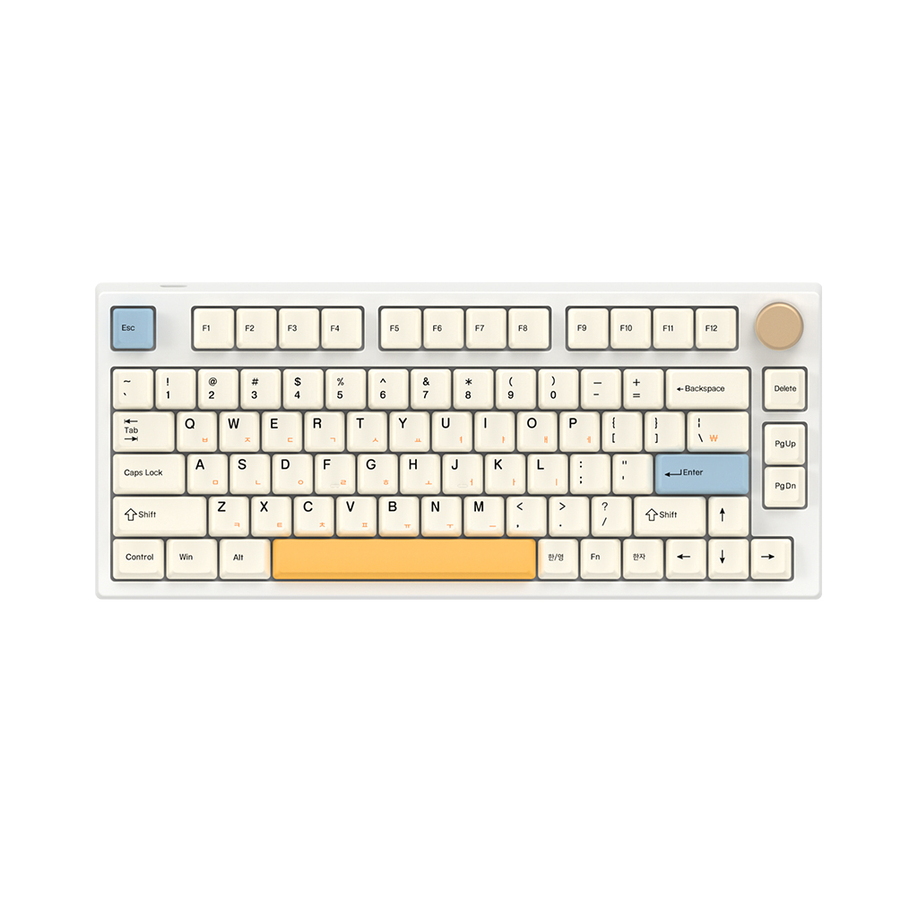[리퍼S+등급]Keydous NJ80-AP RGB PBT 염료승화 한글 팩토리 풀윤활 TTC골드핑크축